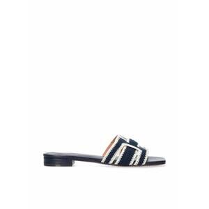 NEW BIBI LOU women's holly flat sandal in navy